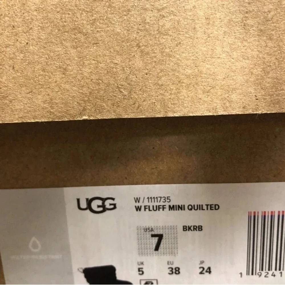 UGG Women's Fluff Mini Boot Black Suede Size 7 M